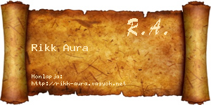 Rikk Aura névjegykártya